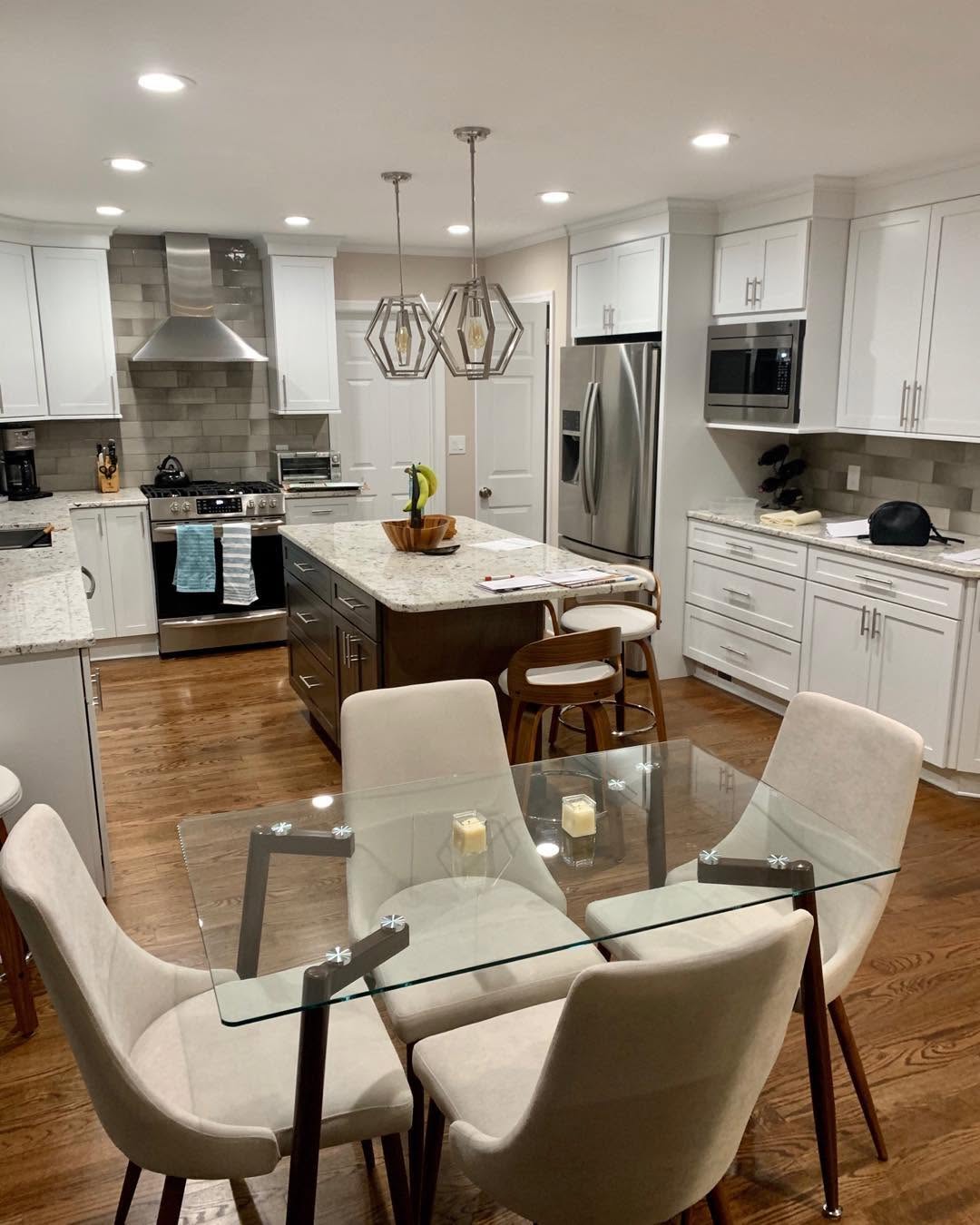 Finished kitchen remodel by PJ Restorations in Mercer County, NJ